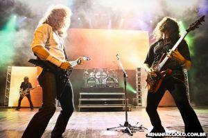Megadeth em SP - Chris Broderick e Dave Mustaine - Foto: Renan Facciolo, gentilmente cedida ao Roque Reverso