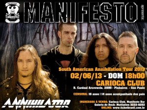 Annihilator no Carioca Club - Cartaz de Divulgação