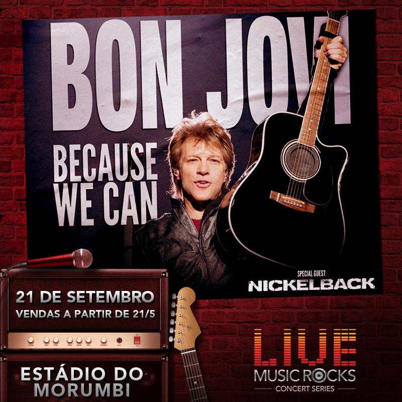 Bon Jovi confirma show em SP para dia 21 de setembro – Roque