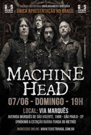 Machine Head em SP - Cartaz de Divulgação