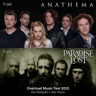 Anathema e Paradise Lost - Reprodução de Cartaz do Overload Music Fest