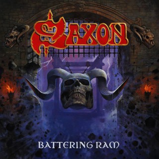 Reprodução da capa do disco "Battering Ram", do Saxon
