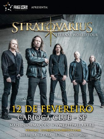 Stratovarius - Cartaz de Divulgação do show em SP