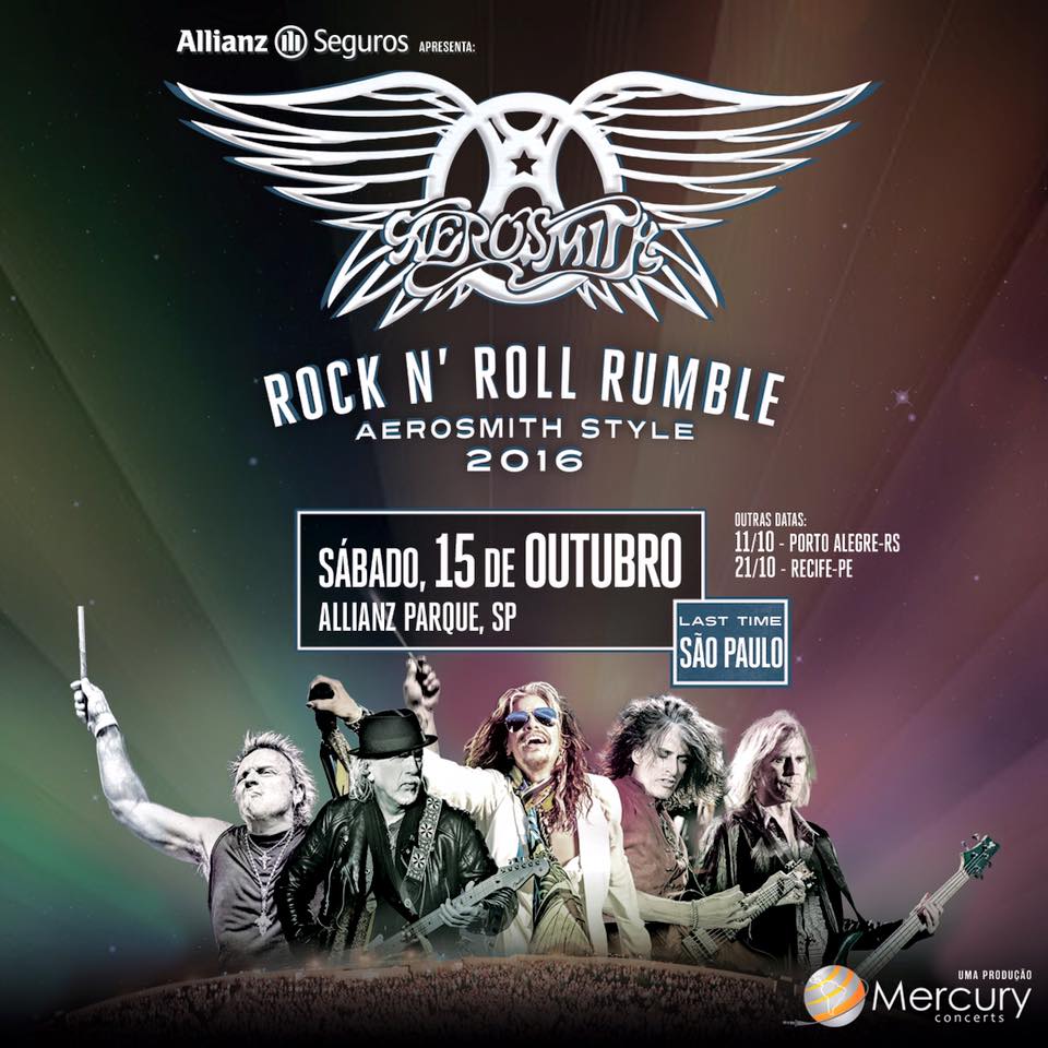 Divulgados os preços dos ingressos para os shows do Aerosmith em