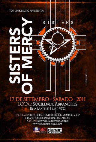 Sisters of Mercy em Curitiba - Reprodução do Cartaz de Divulgação do show