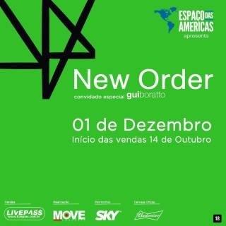 New Order em SP - Reprodução do Cartaz de Divulgação do Show