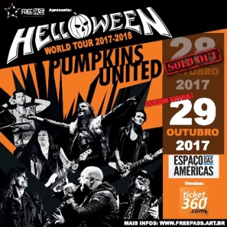 Helloween em SP - Reprodução do Cartaz do show extra