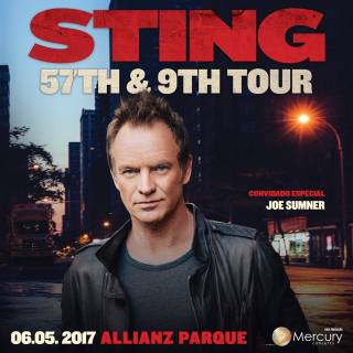 Sting na Arena do Palmeiras - Reprodução do Cartaz de Divulgação