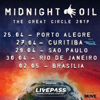 Midnight Oil no Brasil - Cartaz de Divulgação