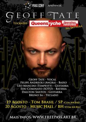 Geoff Tate no Brasil - Cartaz de Divulgação