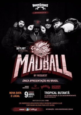 Madball - Cartaz do show em SP