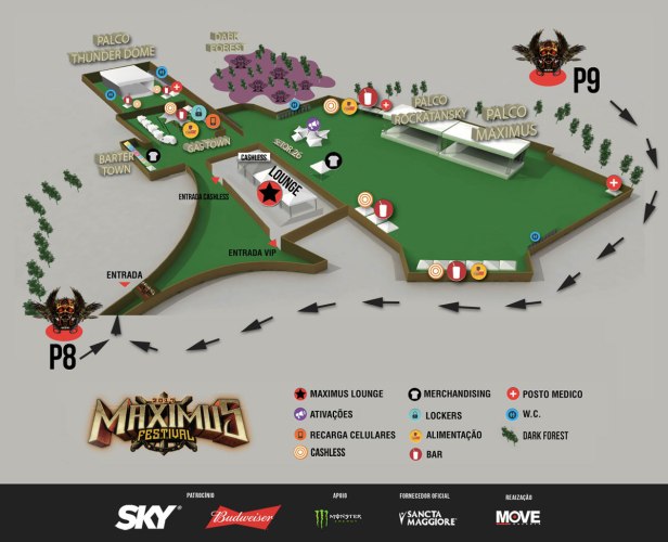 Maximus Festival - Mapa de 2017