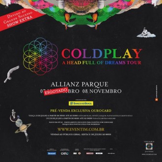 Coldplay em SP - Cartaz de Divulgação do show extra