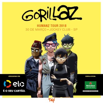 Gorillaz em SP - Cartaz de Divulgação