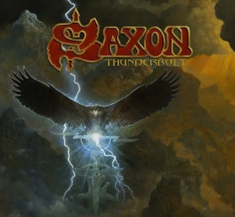 Saxon - Reprodução da capa do disco "Thunderbolt"
