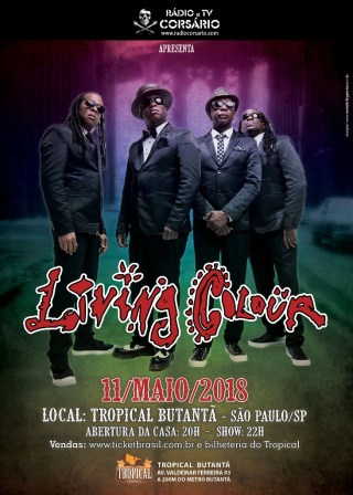 Living Colour - Reprodução do cartaz do show em SP