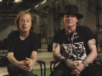 Angus Young e Axl Rose - Foto: Reprodução Facebook