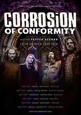 Corrosion of Conformity - Reprodução do cartaz de divulgação da turnê