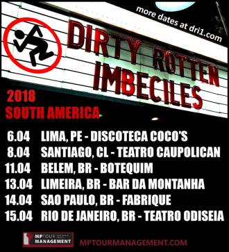 D.R.I. - Cartaz da turnê Sul-Americana