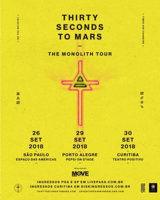 30 Seconds to Mars no Brasil - Cartaz de Divulgação