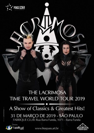 Lacrimosa em SP - Reprodução do cartaz do show