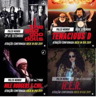 Rock in Rio 2019 - Montagem com atrações