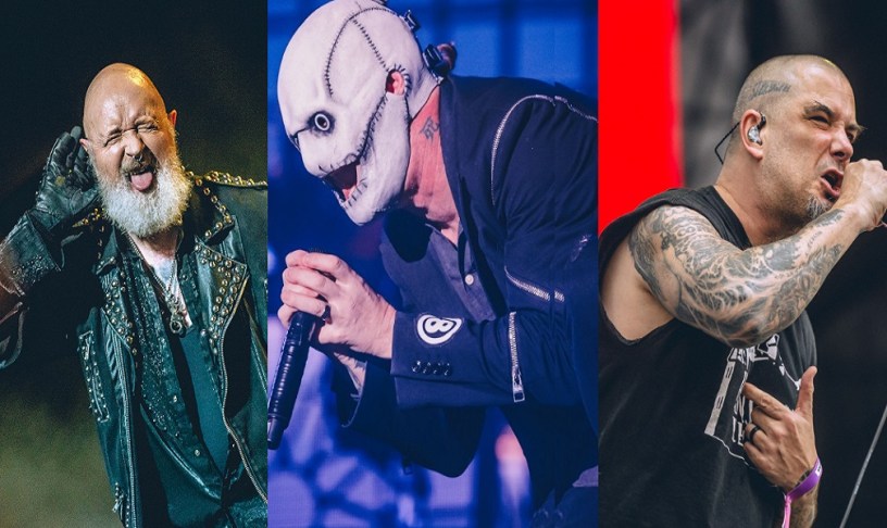 Rob Halford, Corey Taylor e Phil Anselmo no Knotfest Brasil - Fotos: Reprodução de vídeos no YouTube (montagem especial)