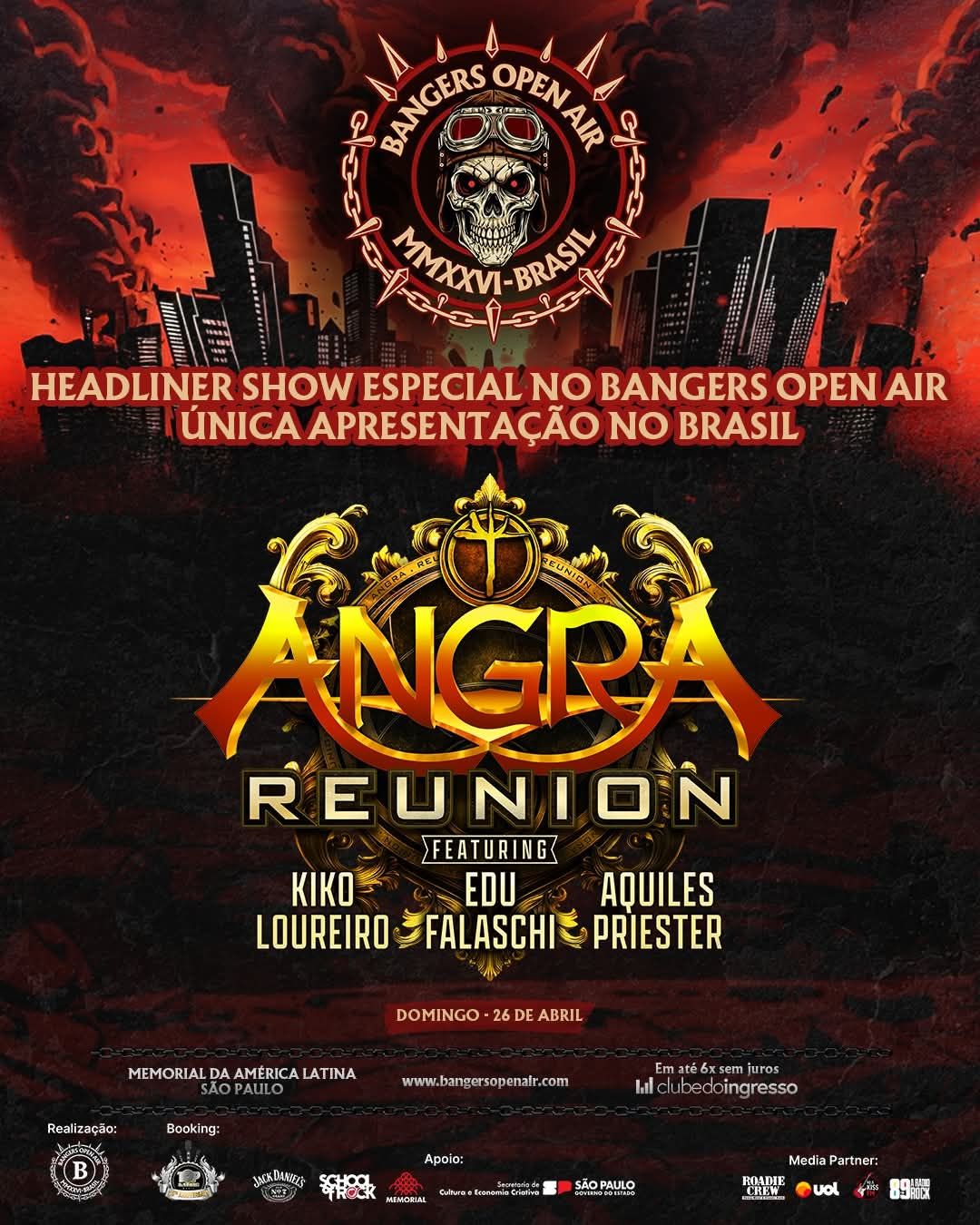 Bangers Open Air define Angra, em reencontro histórico, como