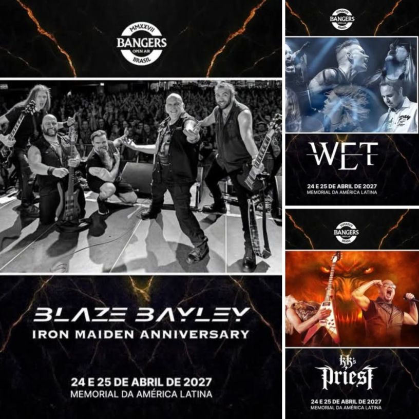 Organizadores do Bangers Open Air anunciam Blaze Bayley, KK’s Priest e W.E.T. para edição de 2027