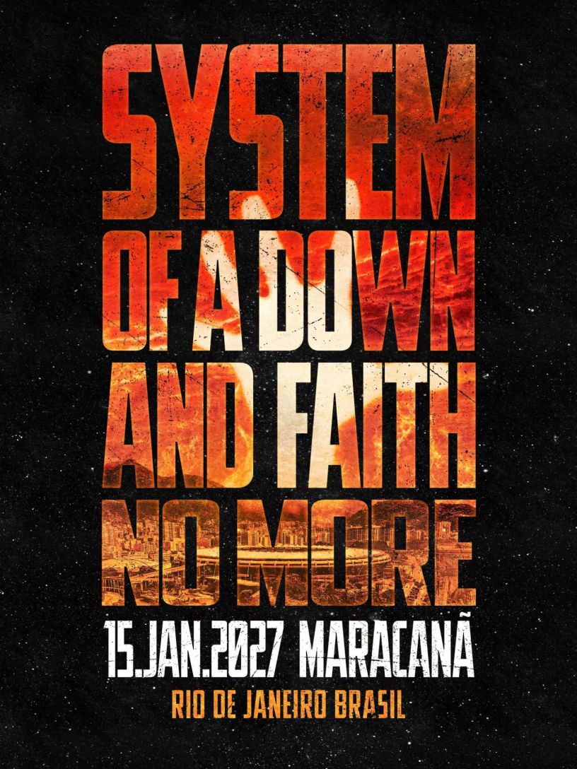 System Of A Down volta ao Brasil em janeiro para show no Rio com abertura do Faith No More